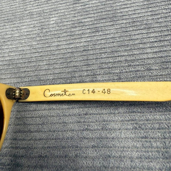 Vintage Cosmetan C14-48 Yellow Speckled Cat Eye Sunglasses Mid Century Modern main image 8